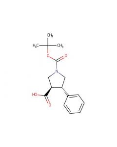 Astatech TRANS (+/-) 1-[(TERT-BUTYL)OXYCARBONYL]-4-PHENYLPYRROLIDINE-3-CARBOXYLIC ACID, 95.00% Purity, 0.25G